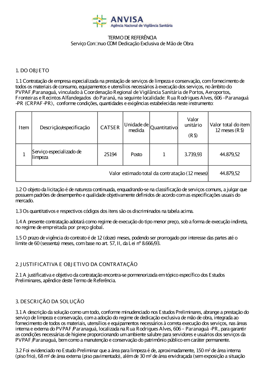 Licitações e Contratos - Licitações e Contratos - Anvisa